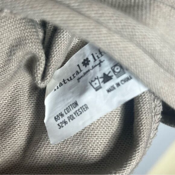 Natural Life Heart Floral Crewneck Sweatshirt Beige Tan Oversized XL NWT Boho - Picture 5 of 5